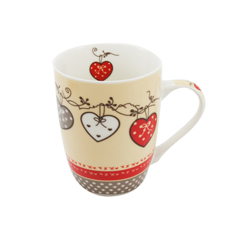 Hrnek porc. 340 ml, srdíčka
