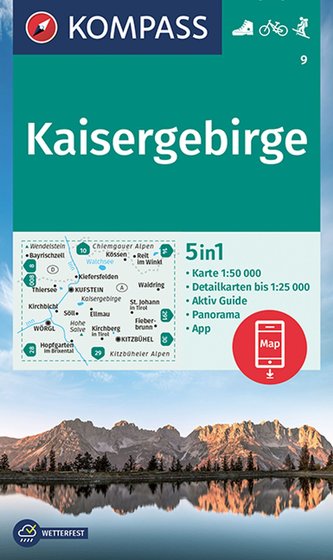 KOMPASS Wanderkarte Kaisergebirge 1:50 000