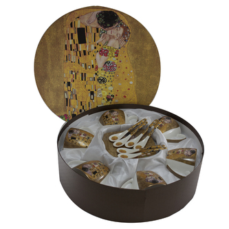 Porcelánový set 6 šapo sad - Klimt