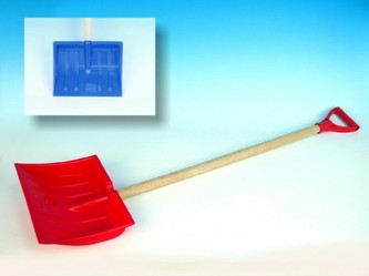 Lopata na vyhrnování sněhu plast/dřevo 80cm, 2 barvy - 1 kus
