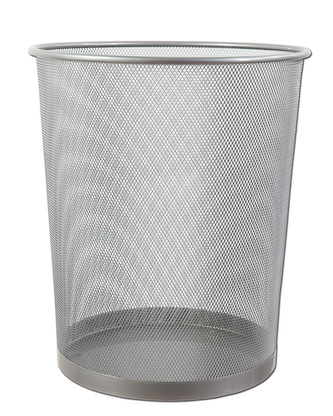 Kovový odpadkový koš CONCORDE, velký, stříbrný