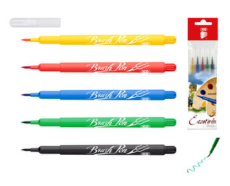 Štětcové popisovače ICO, sada 5 ks