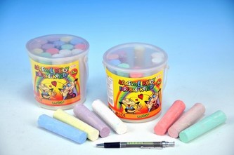 Barevné křídy chodníkové 10,5cm asst 7 barev 15ks v kbelíku