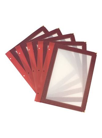 Vložky do jídelních lístků Securit pro řadu WOOD A4, 5ks, Wine Red