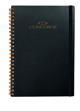 Zápisník CONCORDE Spiral A5 linka 9mm,80l, černá