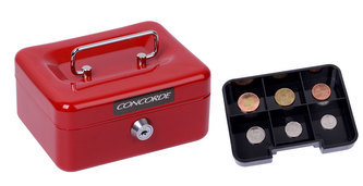 Kovová pokladna CONCORDE 11, červená