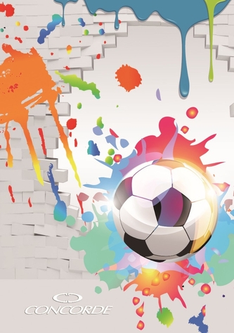 Záznamní kniha CONCORDE A4 linka 8mm, 200 listů - mix barev