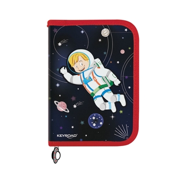 Penál KEYROAD 1 patro, 2 chlp, naplněný, kosmonaut