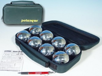 Petanque koule ocel sada 8 koulí v tašce