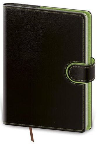 Diář 2022 Flip - černo/zelený, denní, A5