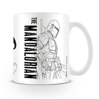 Hrnek Star Wars: Mandalorian - Line Art