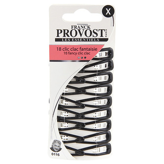 Sponky do vlasů Franck Provost 18ks, černé, 3cm