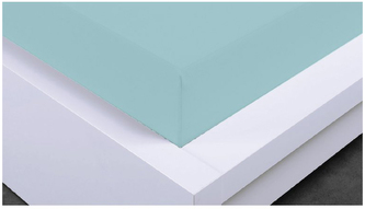 Napínací prostěradlo Jersey 90x200 cm, světle modrá, bavlna