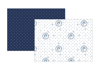 Home Elements Prostírání bavlna Elegant puntíky modré 33 x 45 cm