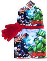SOUPRAVA ČEPICE, NÁKRČNÍK A RUKAVICE AVENGERS - velikost 54