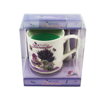 Velký hrnek se lžičkou, levandule,340 ml