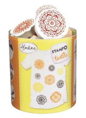 Razítka Stampo Textile - Mandaly, 9 ks