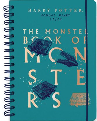Plánovací diář A5 2021/2022 Harry Potter: The Monster Book Of Monsters (14,8 x 21 cm)