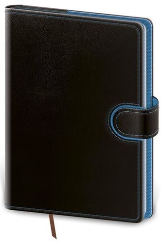 Diář 2022 denní B6 Flip - černo/modrá