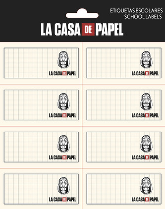 Poznámkové nálepky La Casa De Papel|Papírový dům: set 16 kusů (list 16 x 20 cm)