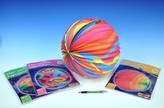 Lampion průměr 30cm; 6 druhů; v sáčku (bez hůlky) - 1 kus