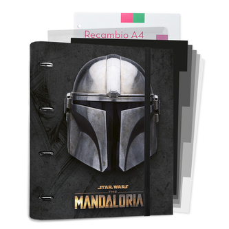 Kroužkový pořadač Star Wars|Hvězdné války: TV seriál The Mandalorian se složkami (26 x 32 cm)