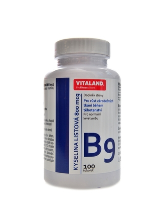 Vitaland - Kyselina listová B9 800mcg 100 kapslí