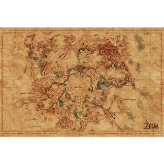 Plakát Legend of Zelda - Hyrule Map