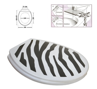 WC deska zebra