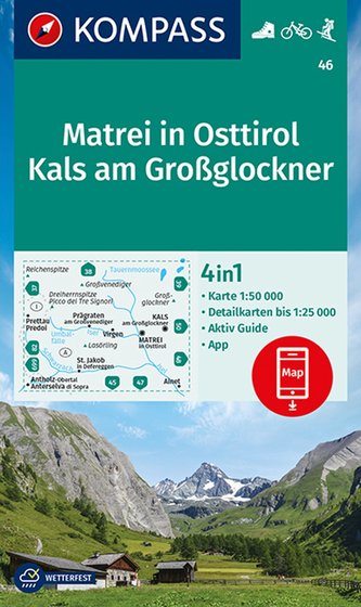 KOMPASS Wanderkarte Matrei in Osttirol, Kals am Großglockner 1:50 000