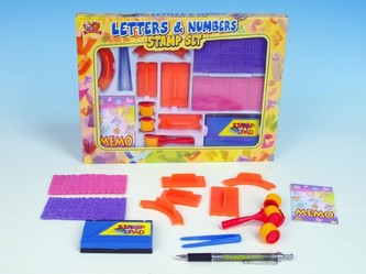 Razítka písmenka a číslice v krabičce 30,5x23,5x3cm