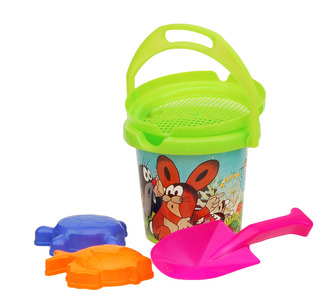 Sada na písek Krtek-kyblík, sítko, lopatka, 2 formičky