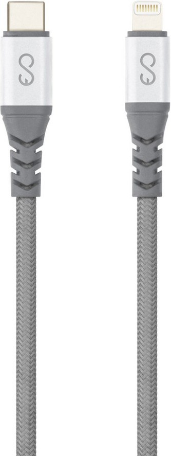Epico PD nylonový kabel silver 1,2m