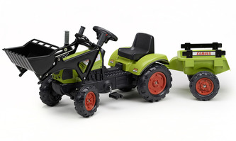 Traktor Claas Arion 410 s přední lžící + vlek