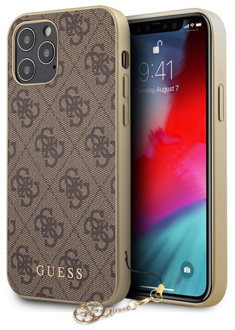 Guess Charms Hard Case 4G iPhone 12 Pro Max, Brown