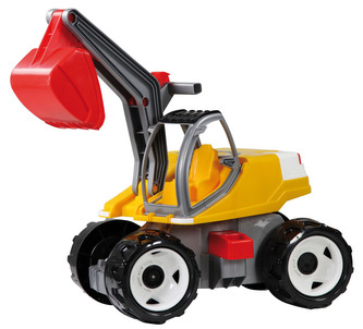 Bagr s plastovými koly