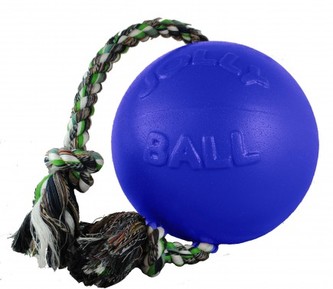 Jolly Ball Romp-n Roll 20 cm - míč s provazem modrý