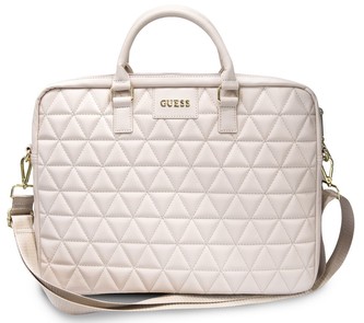 Guess Quilted Computer Bag do velikosti 15\", Pink