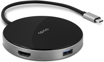 Epico wireless charging USB-C hub Space Grey