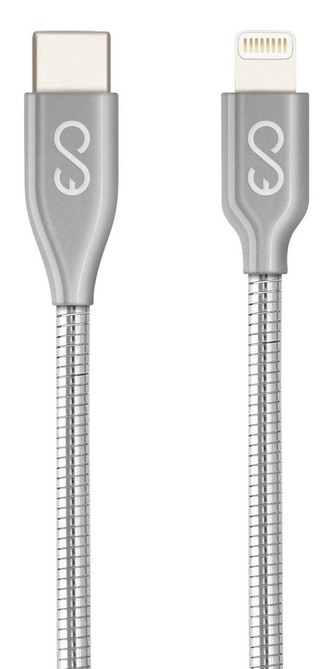 Epico nerezový USB-C to Lightning kabel Silver