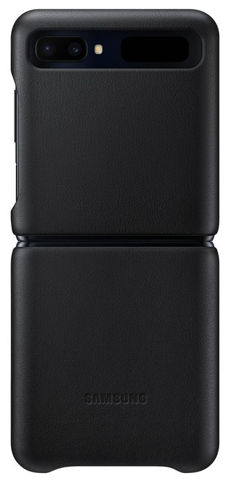 Samsung EF-VF700LB Leather Cover Gal. Z Flip,Black