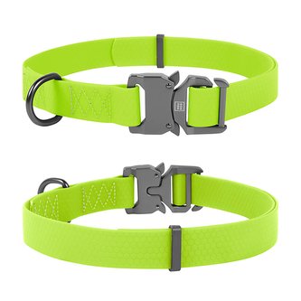 Obojek voděodolný Waudog Collartex Fastex limetkově zelený (23-35cm/1,5cm)