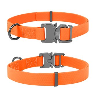 Obojek voděodolný Waudog Collartex Fastex oranžový (23-35cm/1,5cm)