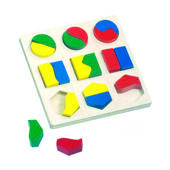 Bino - Dřevěné Puzzle - geometrické tvary