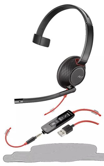 Plantronics Blackwire 5210, USB-A, náhlavní souprava na jedno ucho se sponou Plantronics Blackwire 5210, USB-A, náhlavní souprava na jedno ucho se sponou