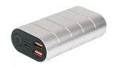 Verbatim Dual Powerbank QC3 10000mAh, 2x USB-A 3.0 + USB-C PD, Metal Grey/ Silver