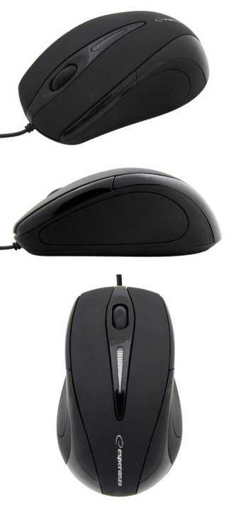 Myš Esperanza SIRIUS, USB, černá (EM102K)