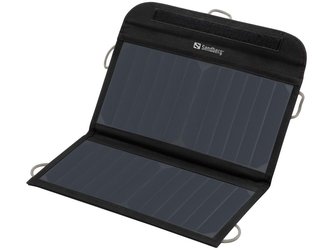 Sandberg Solar Charger 13W 2xUSB, solární nabíječka, černá