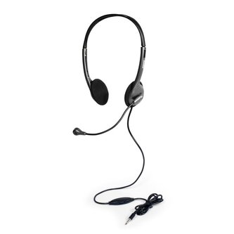 PORT CONNECT - Stereo headset s mikrofonem, 3,5mm jack, černá PORT CONNECT - Stereo headset s mikrofonem, 3,5mm jack, černá