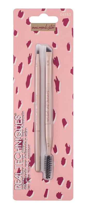 Real Techniques Animalista kosmetický štětec na oční linky RT 331 Painted Liner 1 ks + kosmetický štetec na obočí RT 341 Angled Brow 1 ks + kartáček na obočí RT 343 Spoolie 1 ks